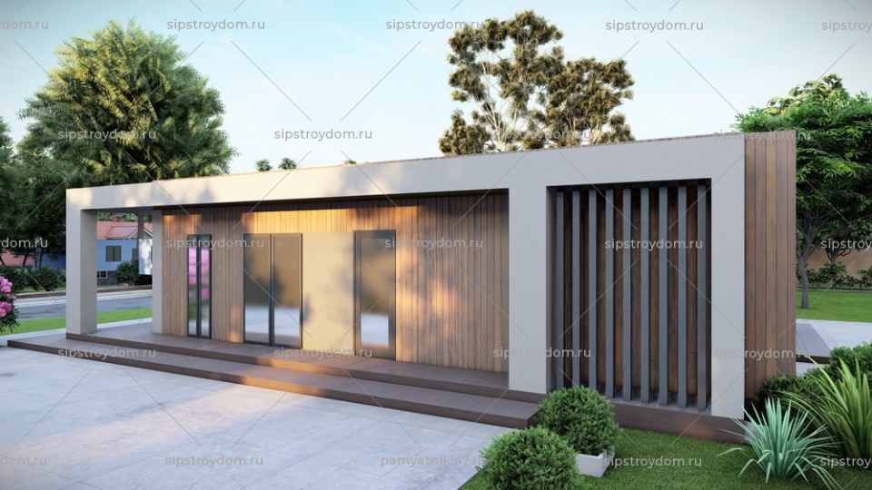 Проект одноэтажного дома № 12