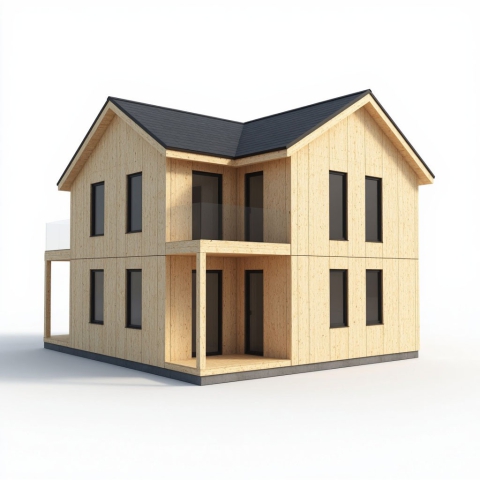 Проект двухэтажного дома № 1