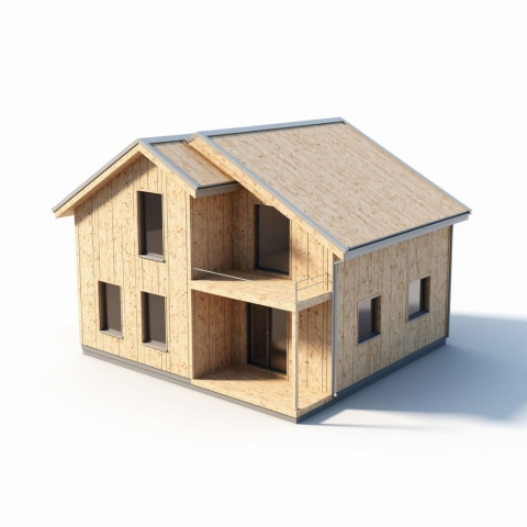 Проект полутораэтажного дома № 1