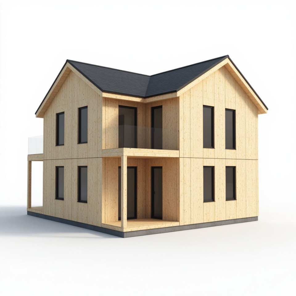 Проект двухэтажного дома № 4