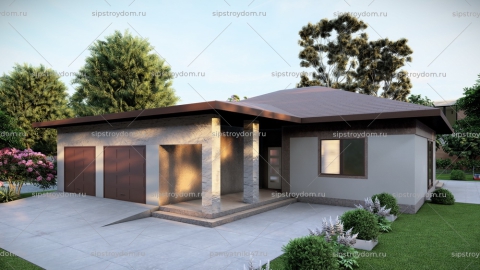 Проект одноэтажного дома № 10