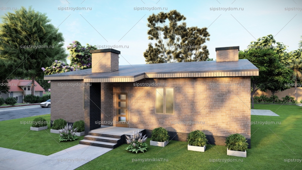 Проект одноэтажного дома № 9