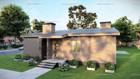 Проект одноэтажного дома № 9